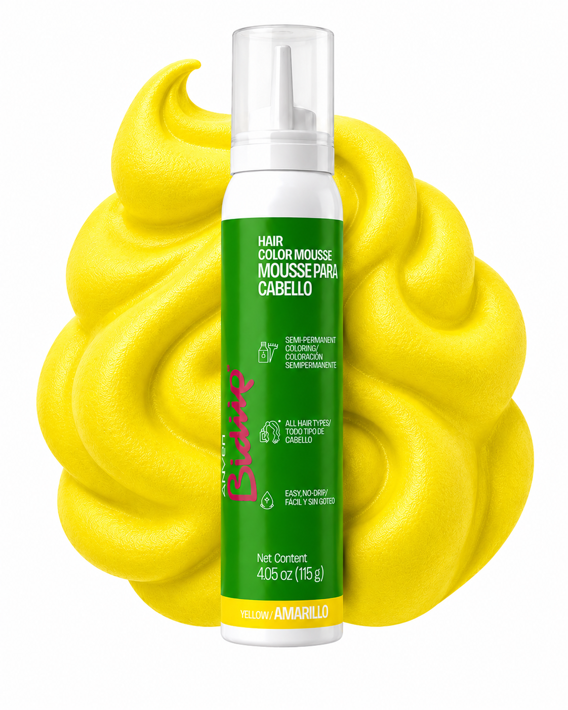 ANVEN BIDIIP COLOR MOUSSE AMARILLO 115 ML