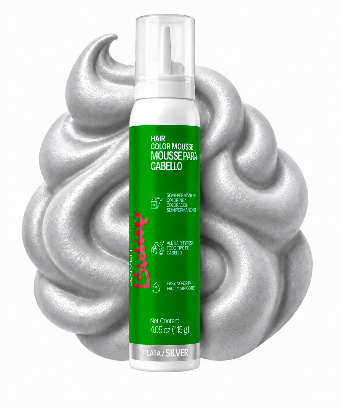 ANVEN BIDIIP COLOR MOUSSE PLATA 115 ML