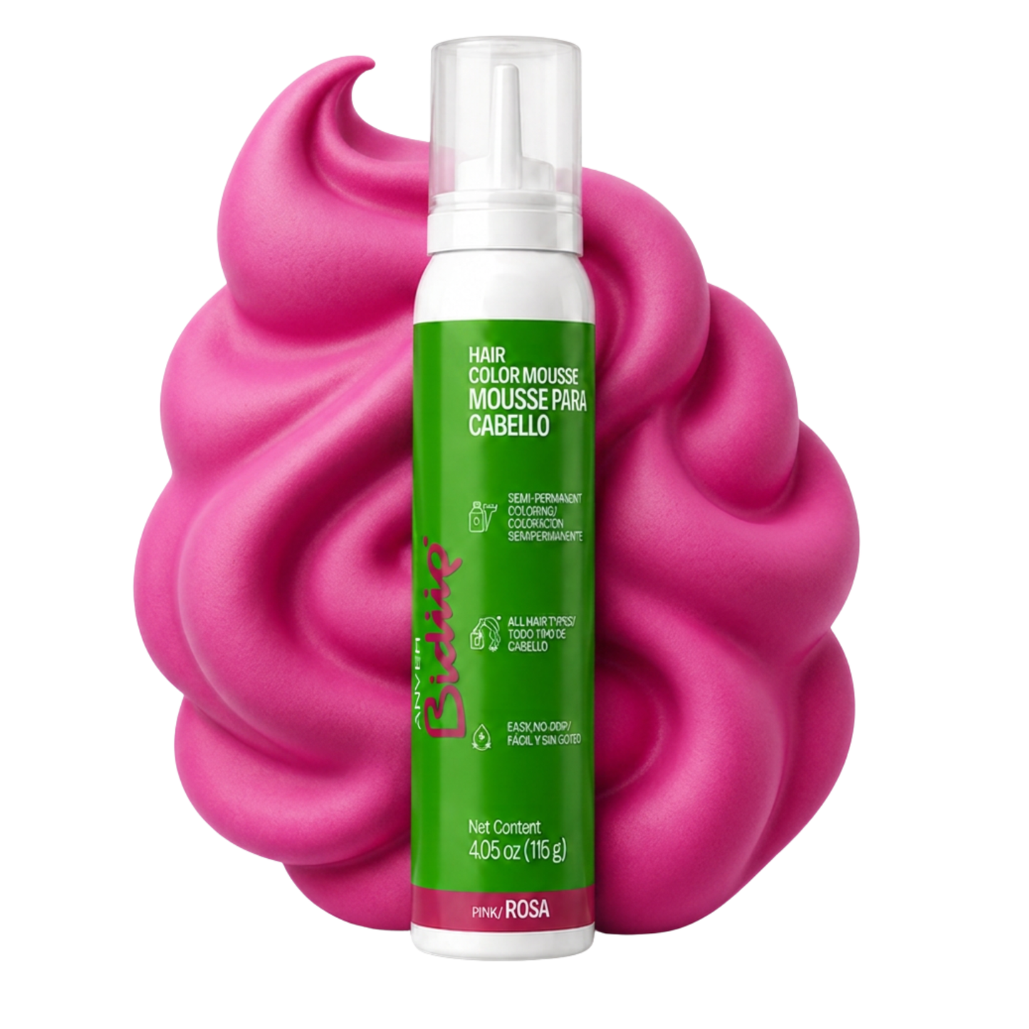 ANVEN BIDIIP COLOR MOUSSE ROSA 115 ML