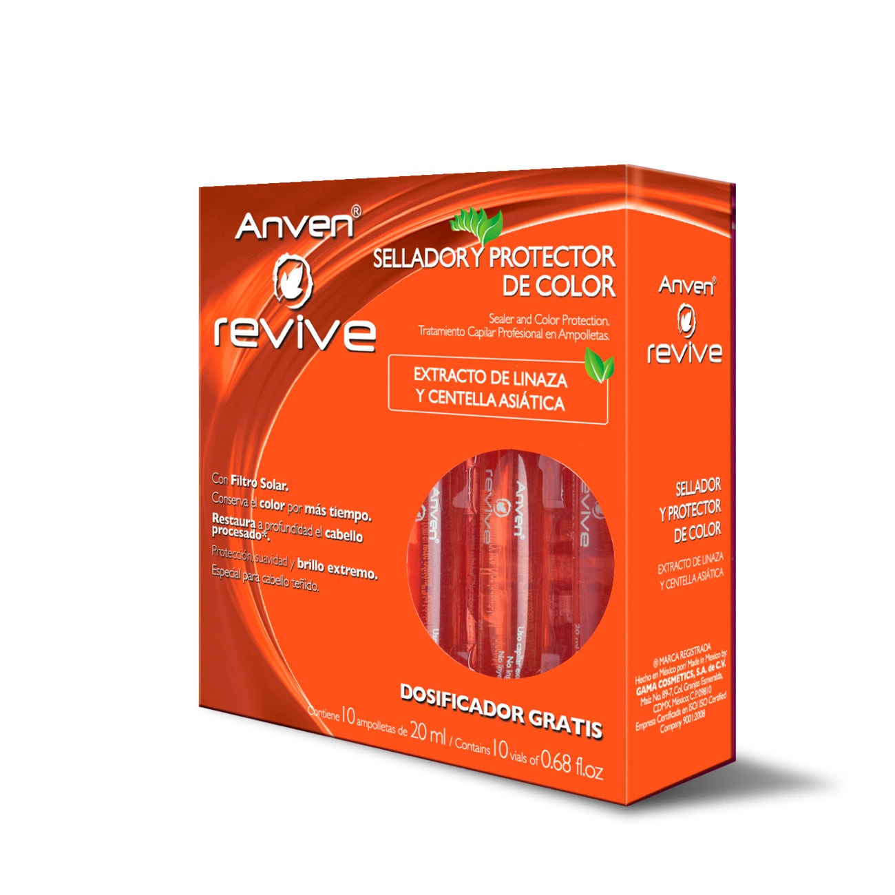 REVIVE SELLADOR Y PROTECTOR DE COLOR TRATAMIENTO CAPILAR EN AMPOLLETAS Est. c/10