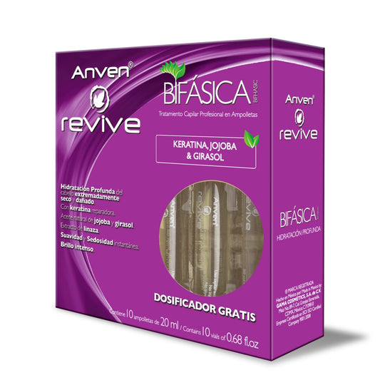 REVIVE BIFÁSICA TRATAMIENTO CAPILAR EN AMPOLLETAS Est. c/10